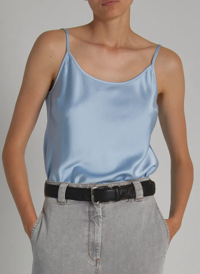 Saint Art New York - Elliot Charmeuse Cami in Ice Blue