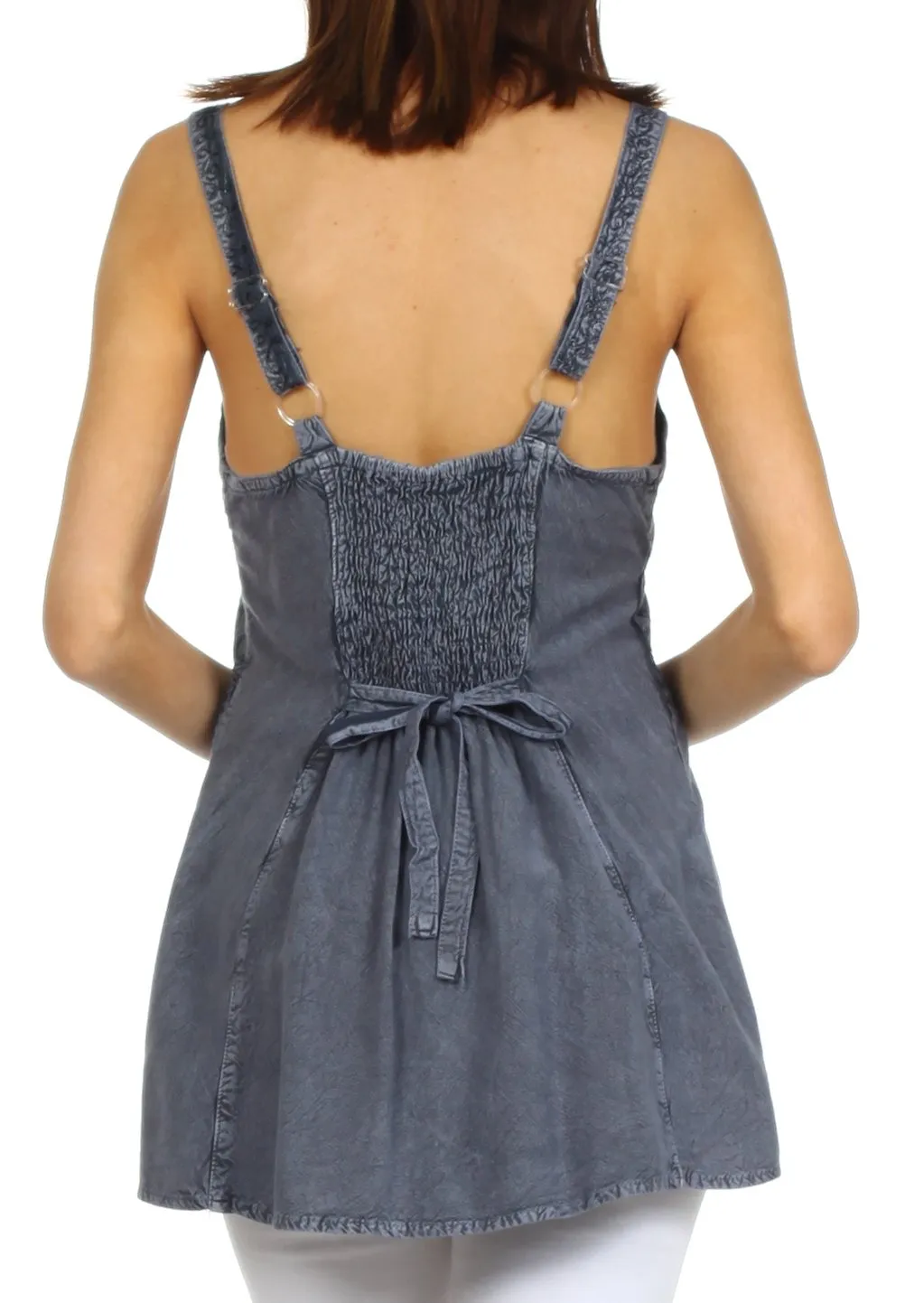 Sakkas Amelia Stonewashed Rayon Tank Top