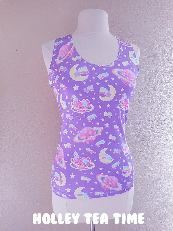 Saturn's Wish Purple Tank Top