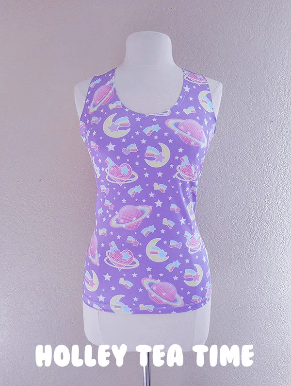 Saturn's Wish Purple Tank Top