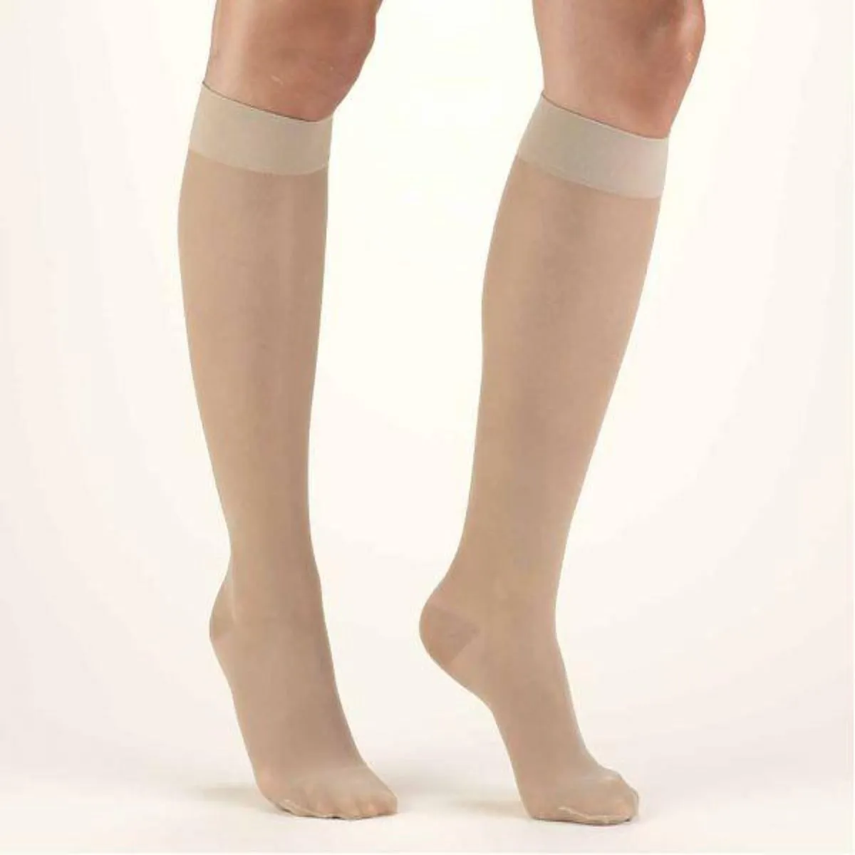 SECOND SKIN Women's Sheer 15-20 mmHg Knee High Support Stockings