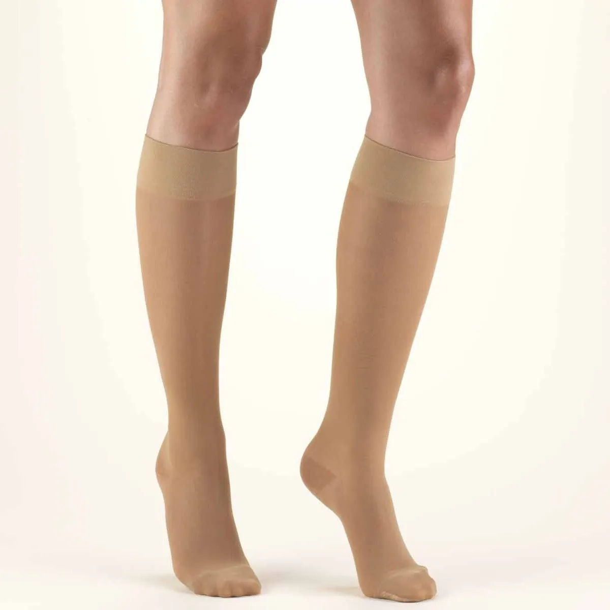 SECOND SKIN Women's Sheer 15-20 mmHg Knee High Support Stockings