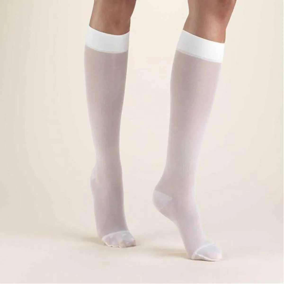 SECOND SKIN Women's Sheer 15-20 mmHg Knee High Support Stockings