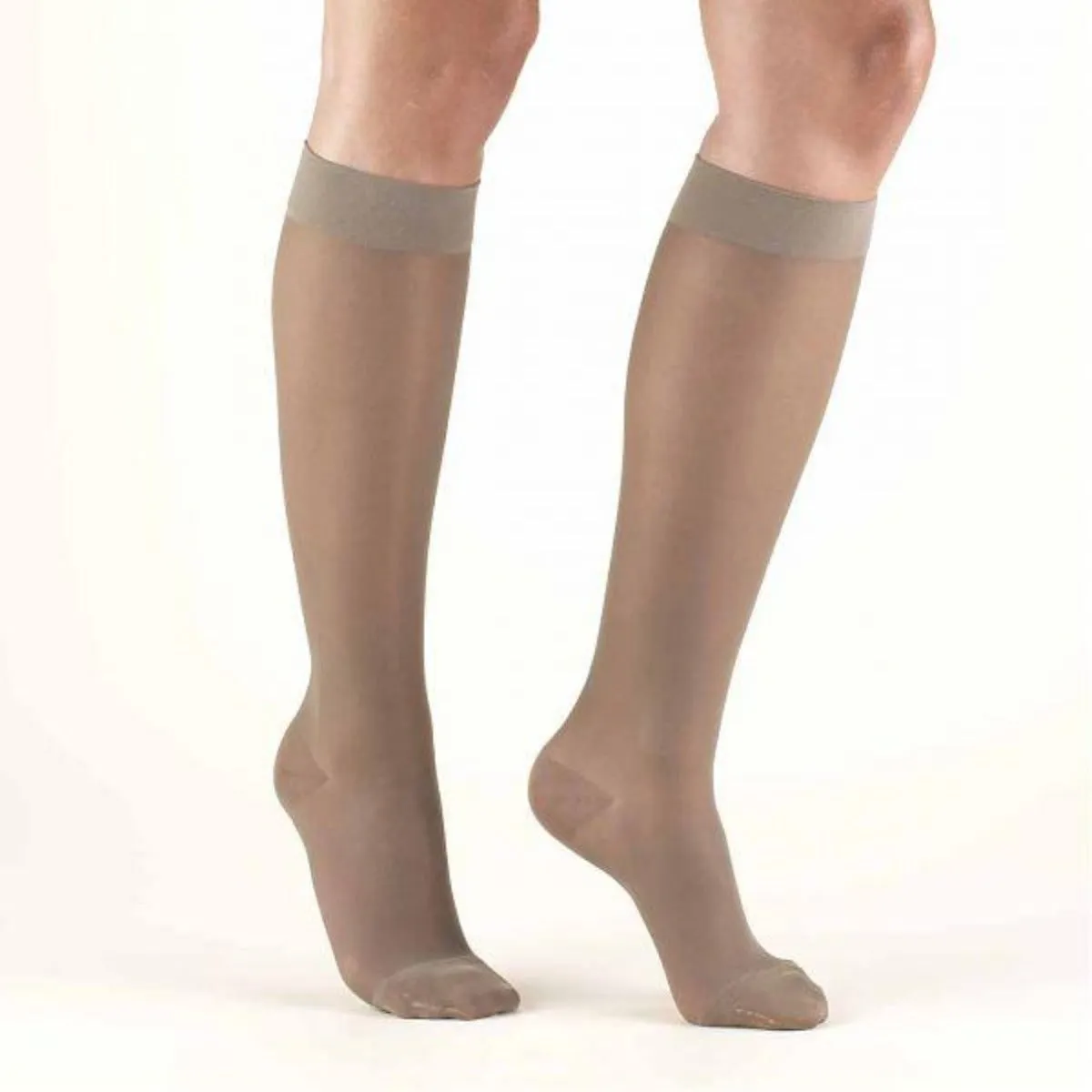 SECOND SKIN Women's Sheer 15-20 mmHg Knee High Support Stockings