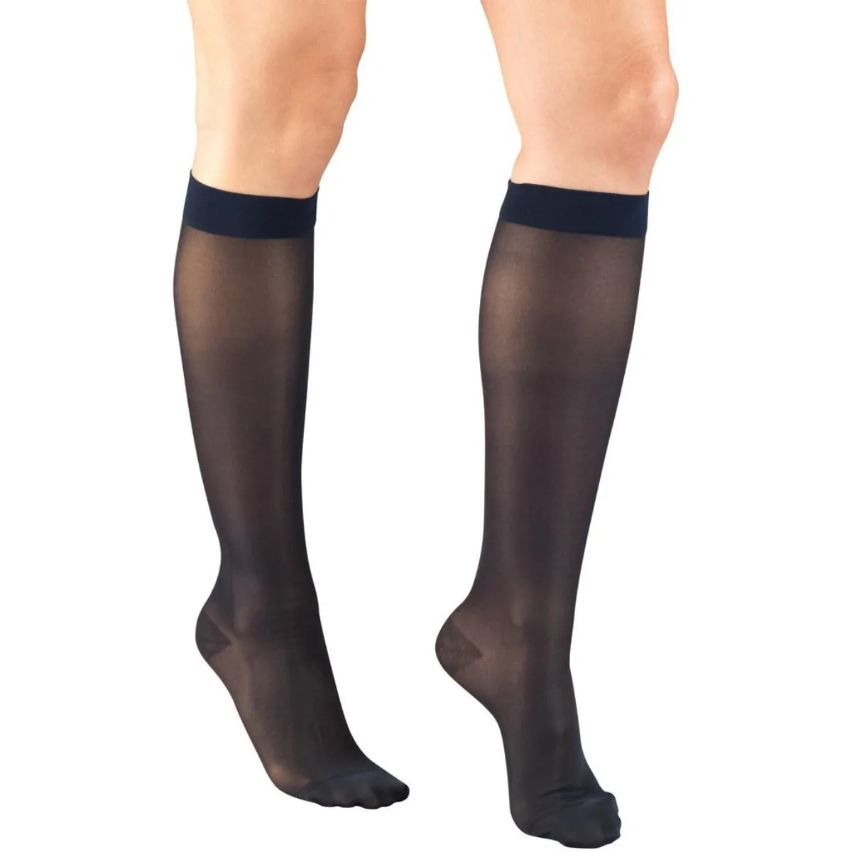 SECOND SKIN Women's Sheer 15-20 mmHg Knee High Support Stockings