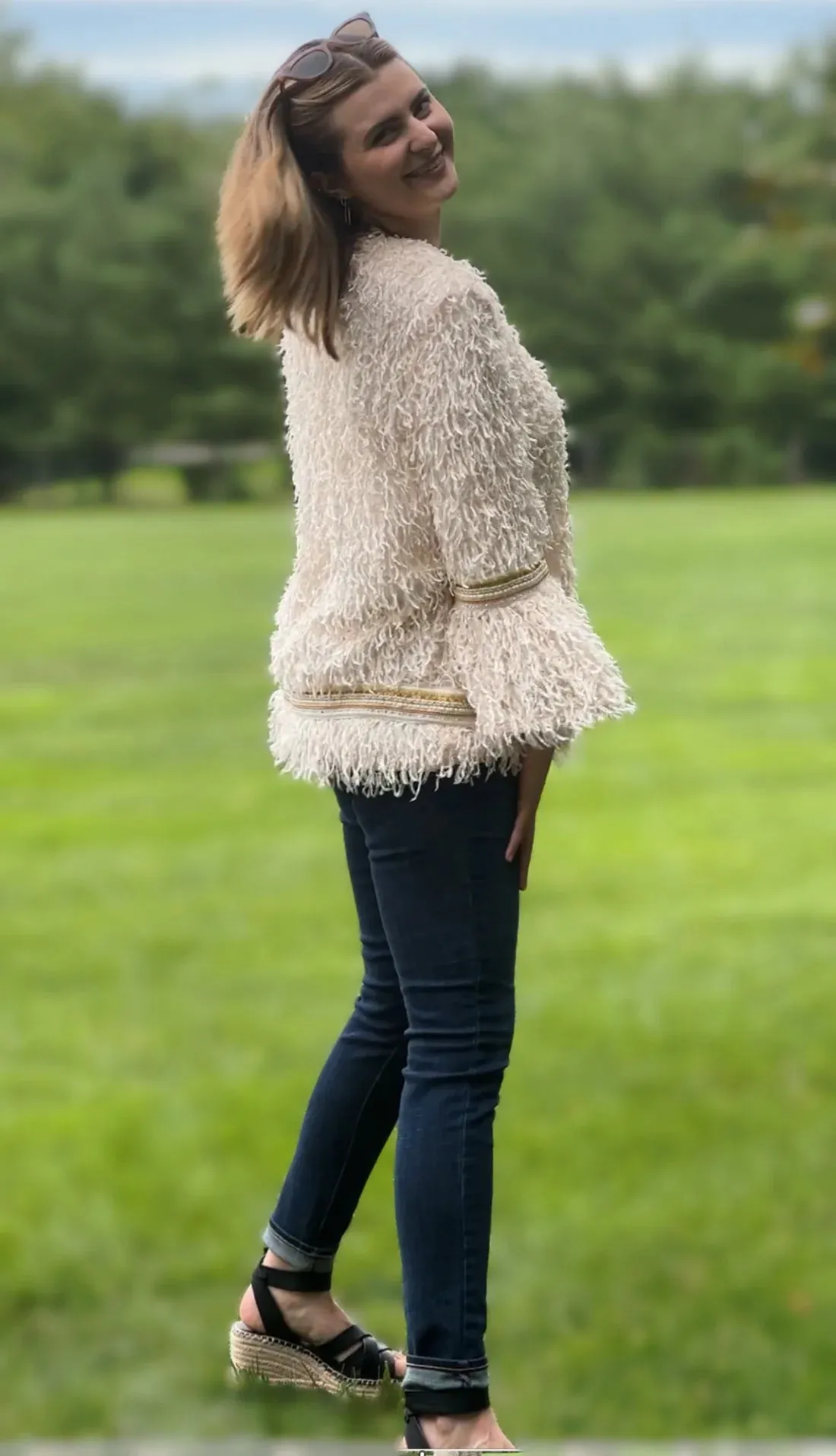 Shaggy Fur Jacket - Cream