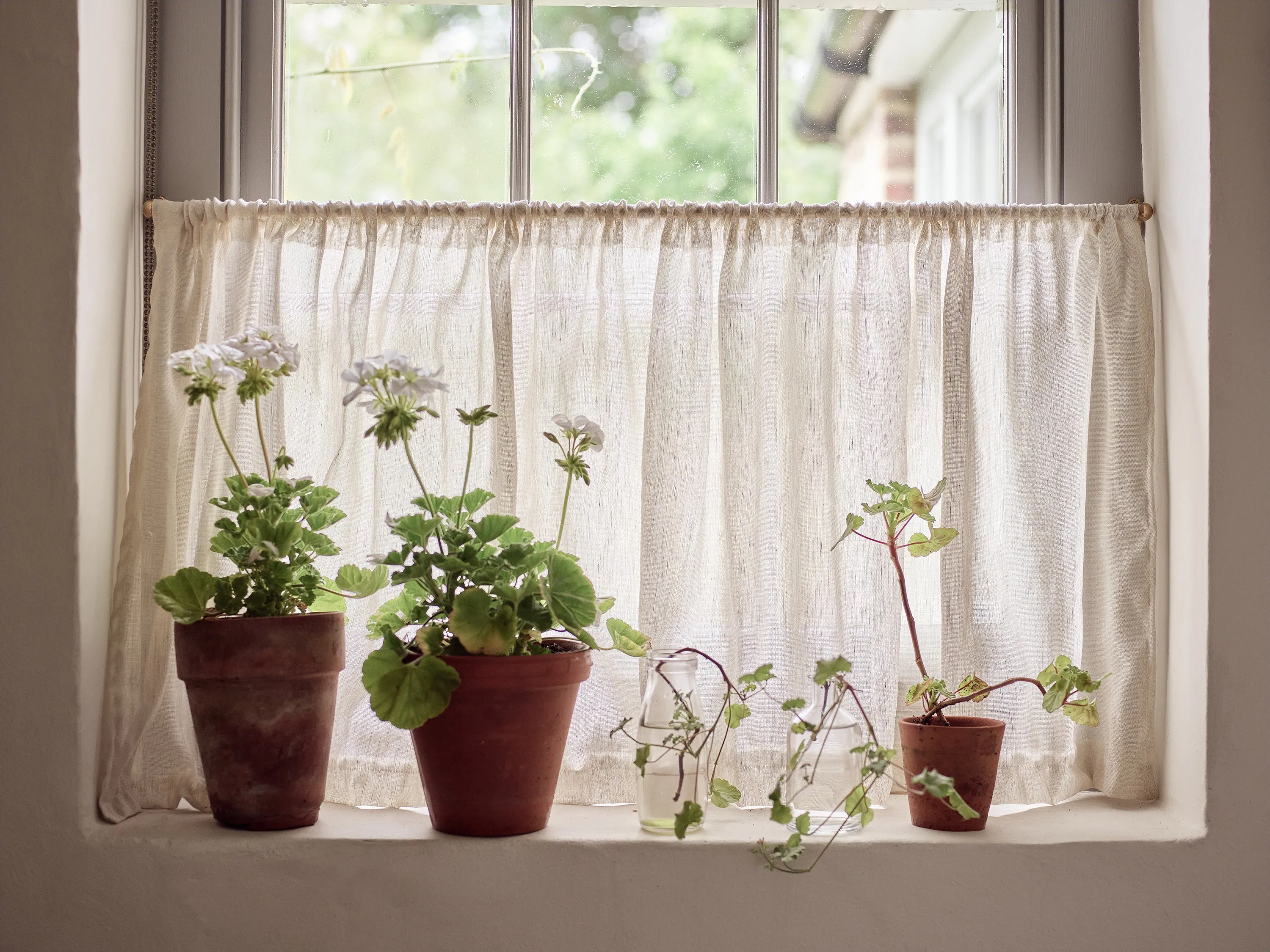 Sheer Linen and Wool Fabric Natural