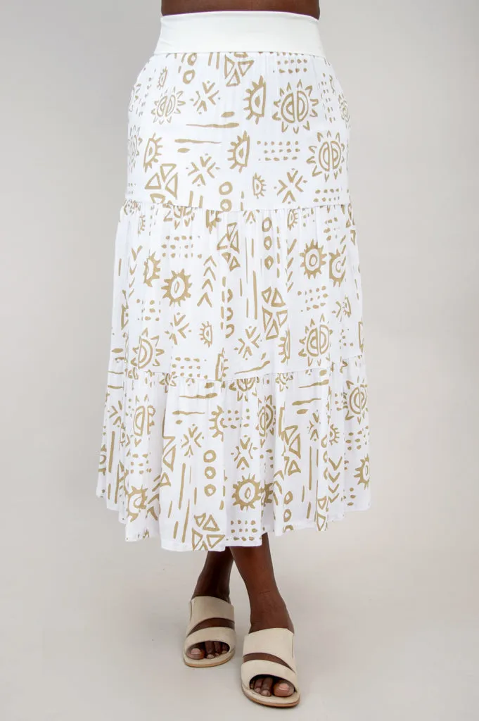 Shella Skirt, Suna, Linen Bamboo