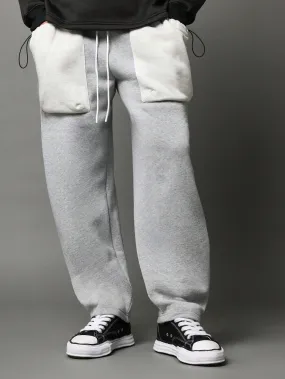 Skater Fit Sweatpants With Contrast Colour Exposed Pockets