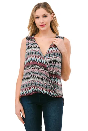 Sleeveless V Neck Top