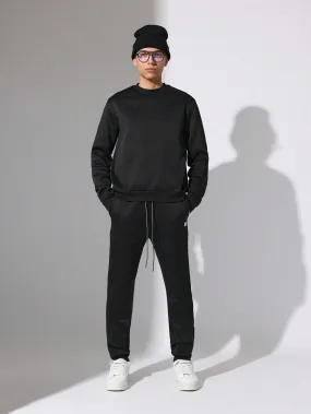 Slim Fit Crew Neck Sweatshirt And Jogger With Drawstrings 2 Piece Set