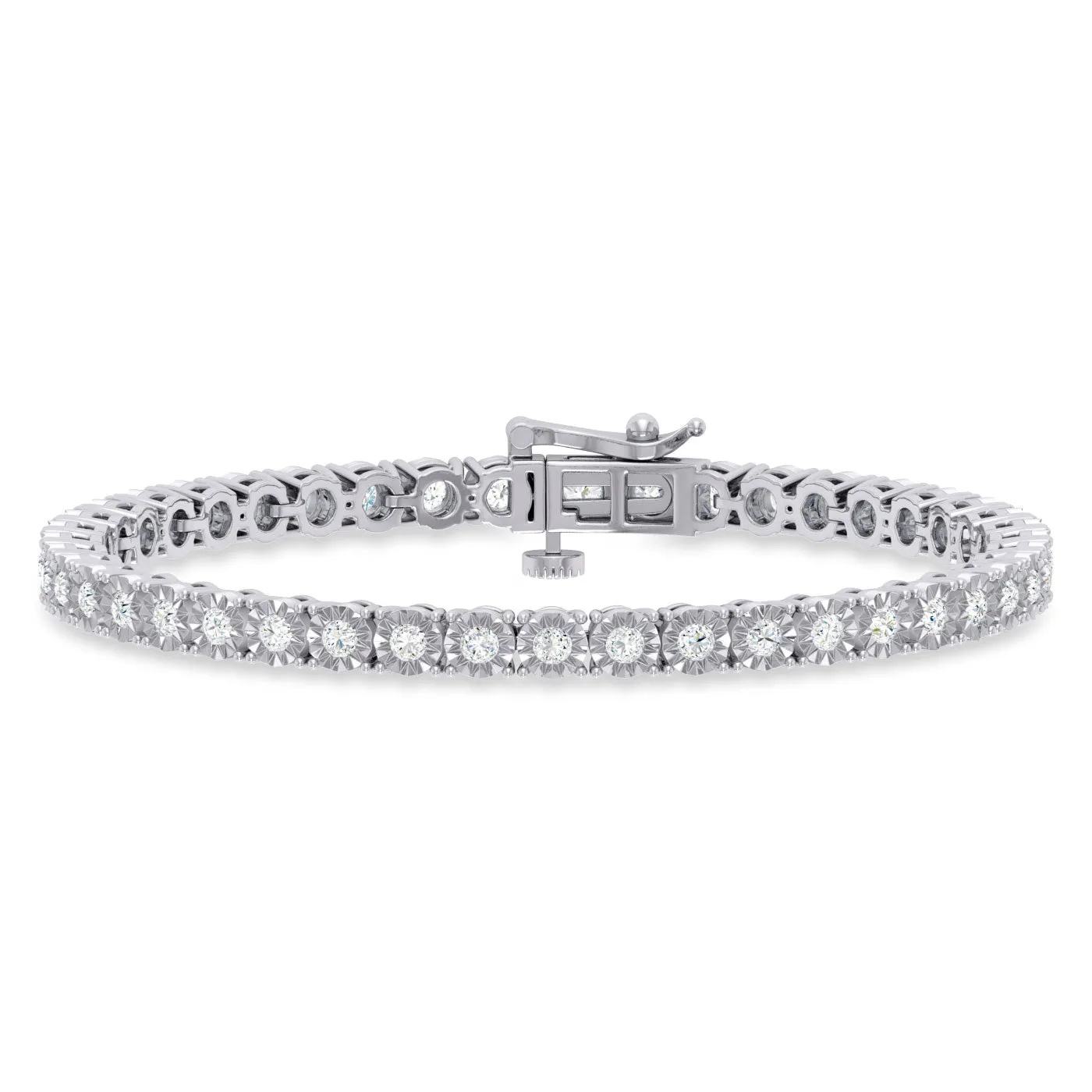 Sterling Silver Round Cut 0.50 Carat tw Diamond Bracelet