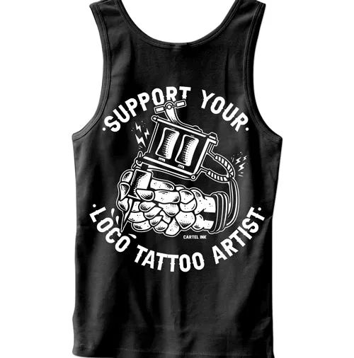 Support Your Loco Tattoo Artist Men's Tank Top