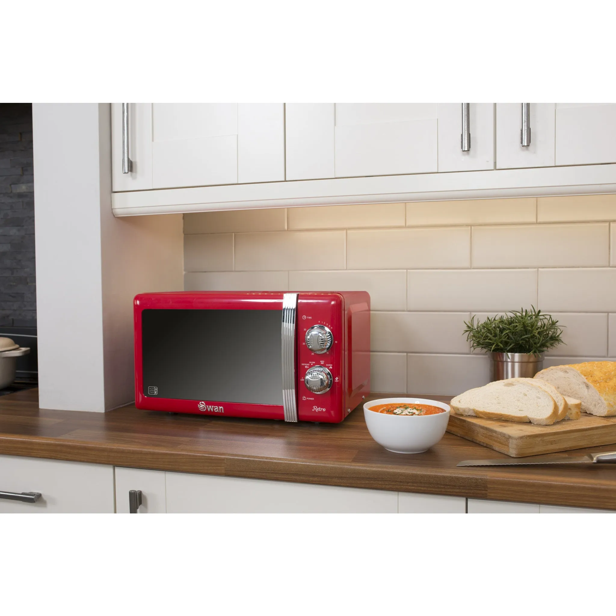 Swan 0.7 cu. ft. Retro Manual Microwave