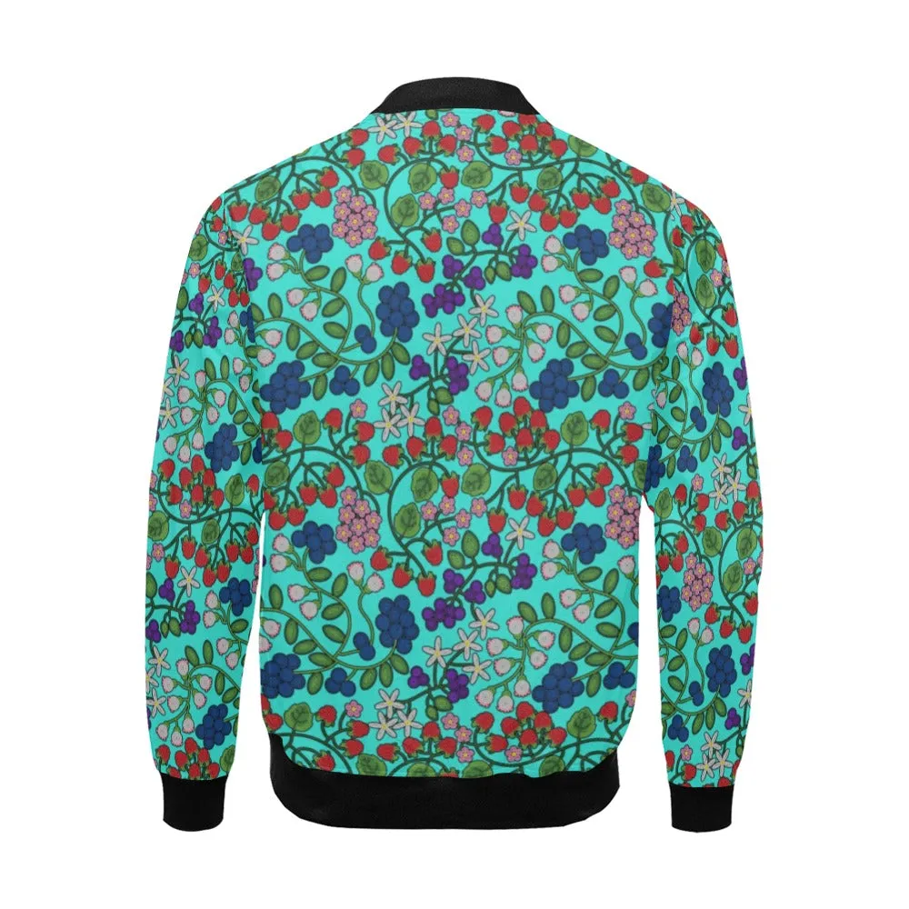 Takwakin Harvest Turquoise All Over Print Bomber Jacket for Men