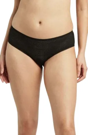 The Sheer Deco Hipster Brief Black