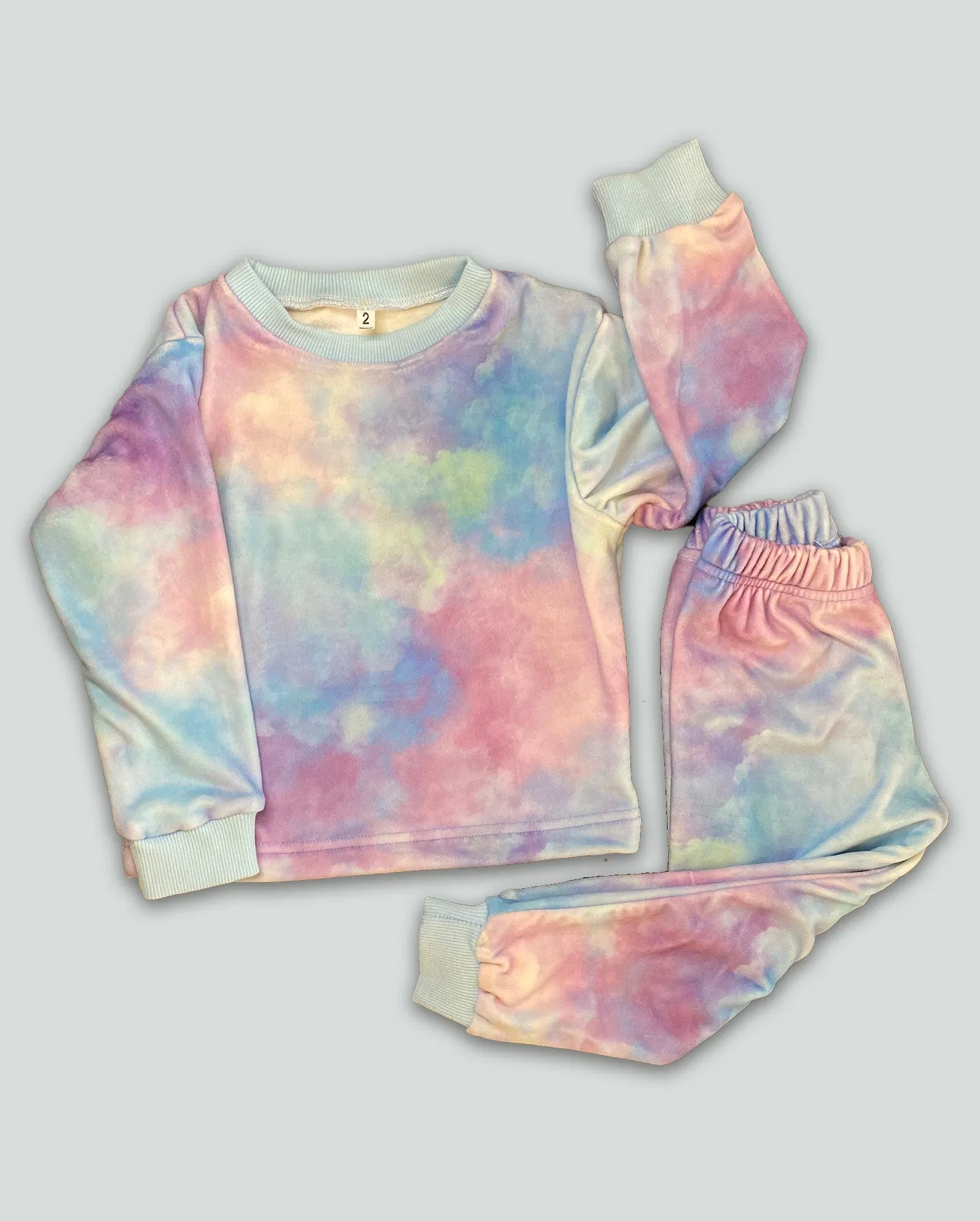 Tie Dye Girls Fleece Pyjamas