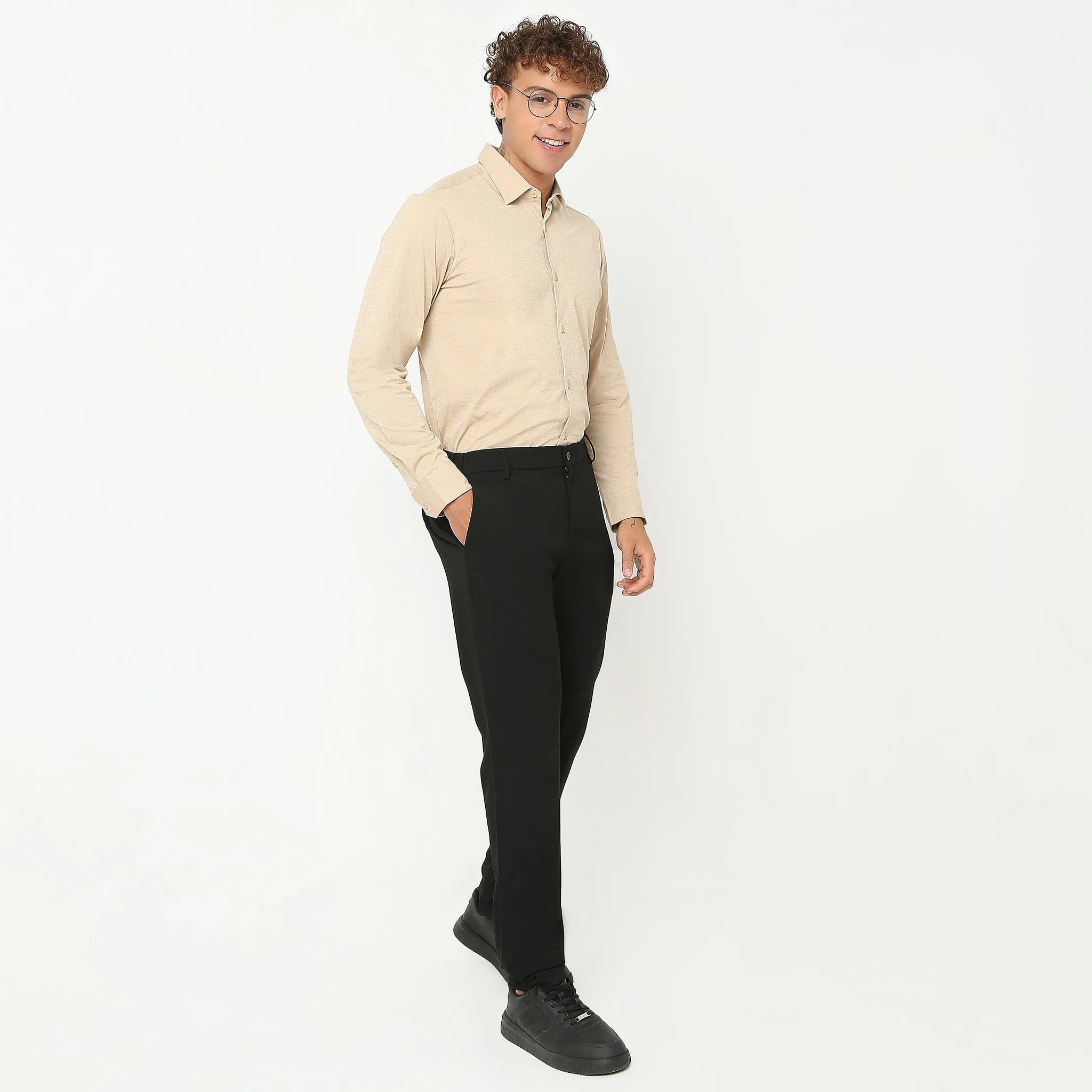 Travelator™ Shirt - 4-Way Ultra Stretch Slim Fit Wash & Wear - "Zero Top Stitch" - Saville Row Finish Full Sleeves