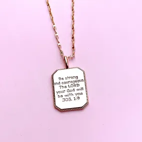 Treasure Jewels: Joshua 1:9 Scripture Necklace