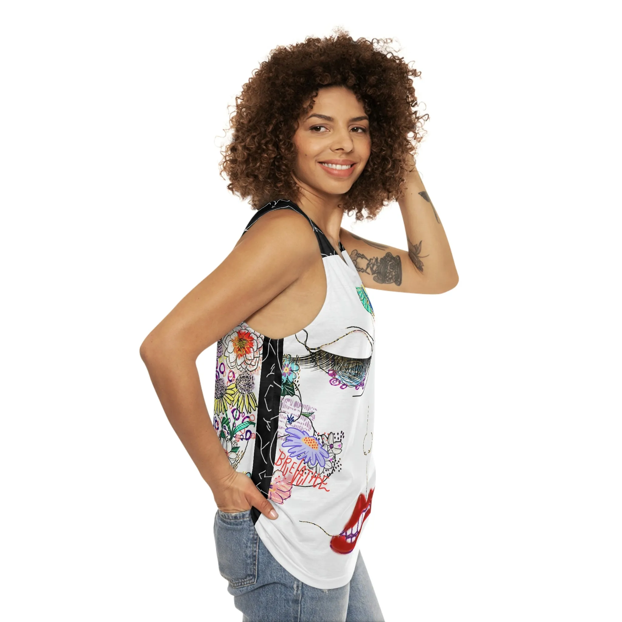 Unisex Tank Top (AOP) CLARA DOODLES