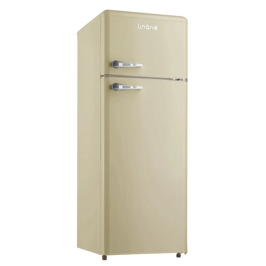 Valloire 209L Cream Retro Top Mount Fridge LK200DDCREAM