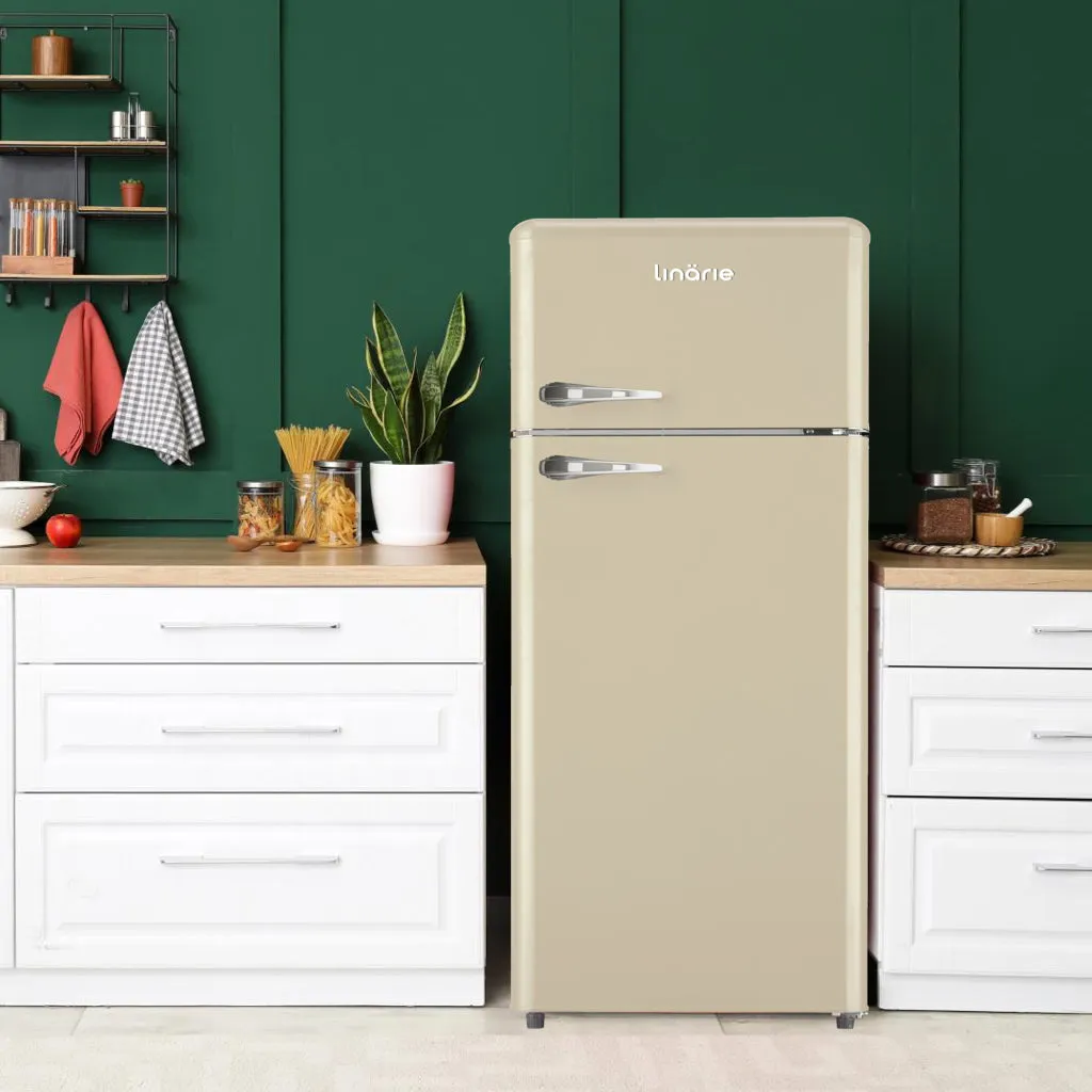 Valloire 209L Cream Retro Top Mount Fridge LK200DDCREAM