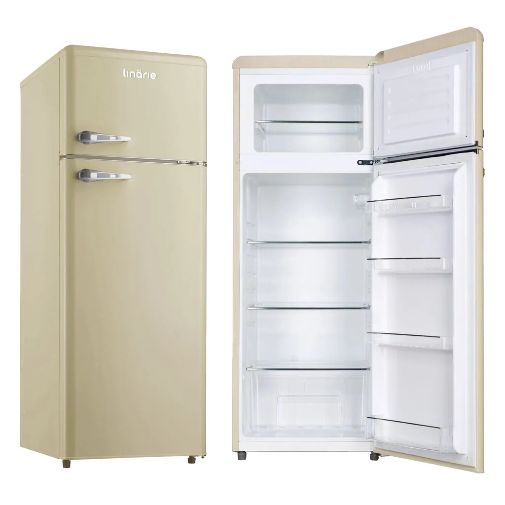 Valloire 209L Cream Retro Top Mount Fridge LK200DDCREAM