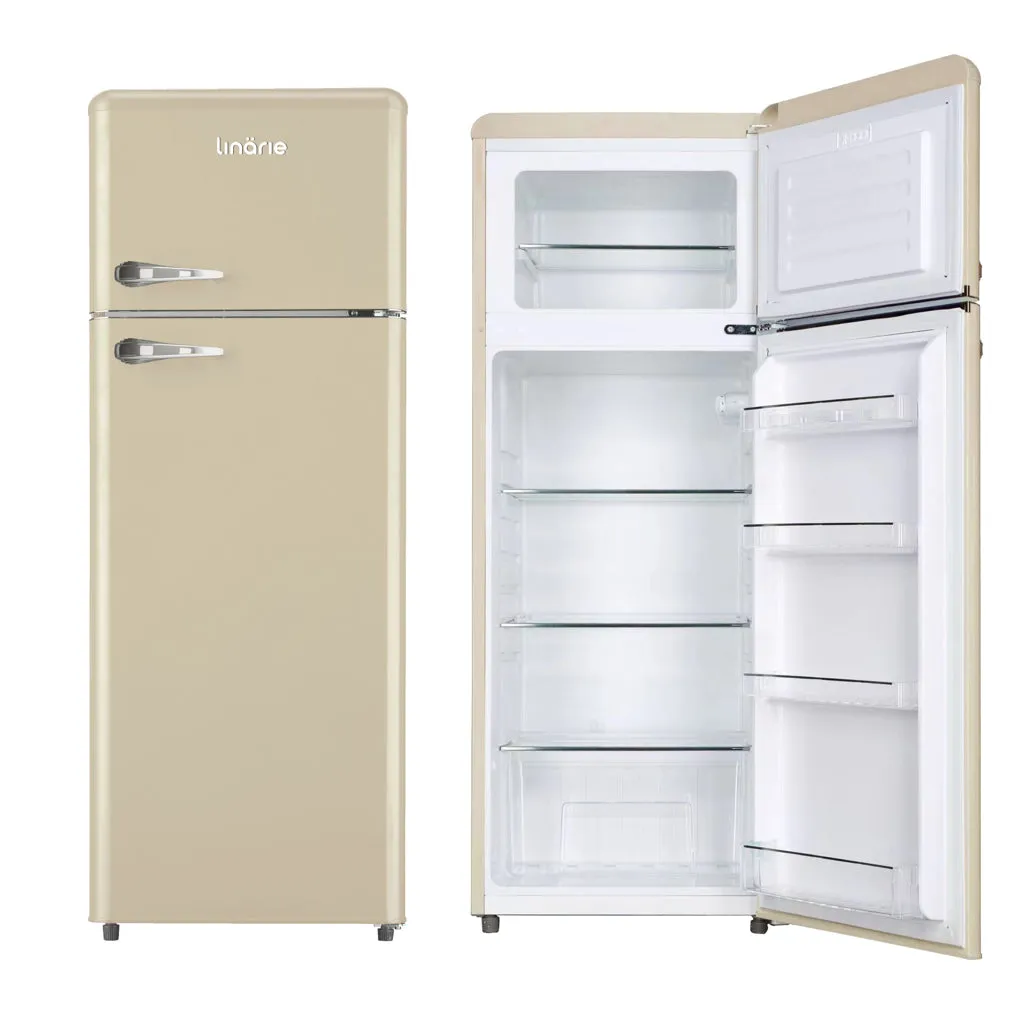 Valloire 209L Cream Retro Top Mount Fridge LK200DDCREAM