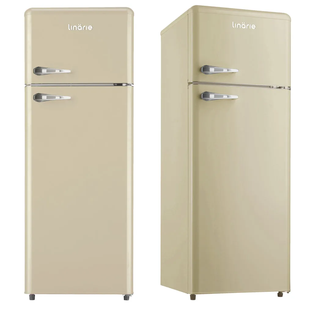 Valloire 209L Cream Retro Top Mount Fridge LK200DDCREAM