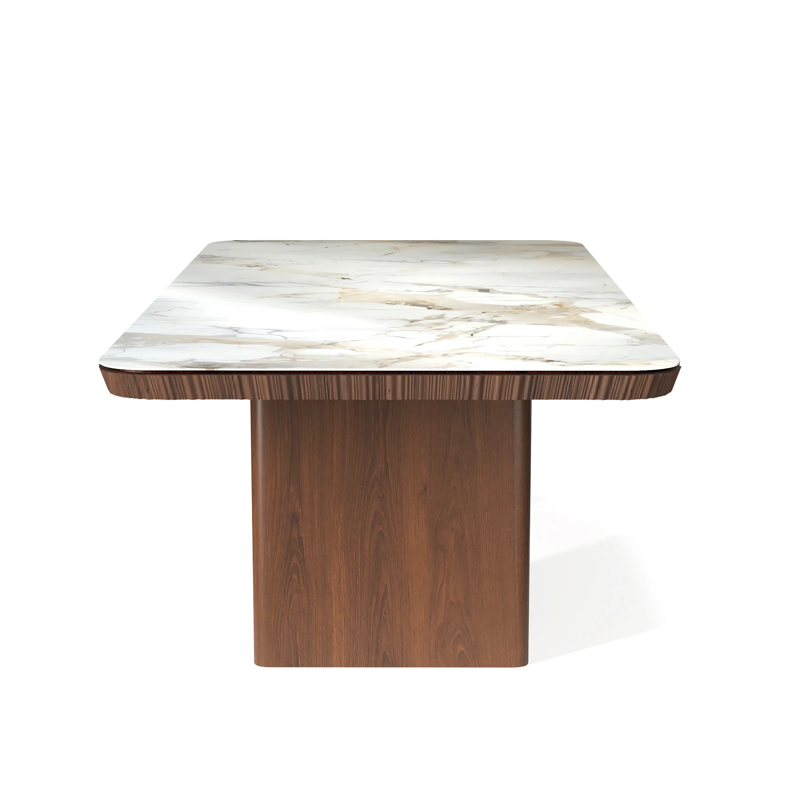 Vincenzo Ceramic Dining Table with Elicia side and arm chairs