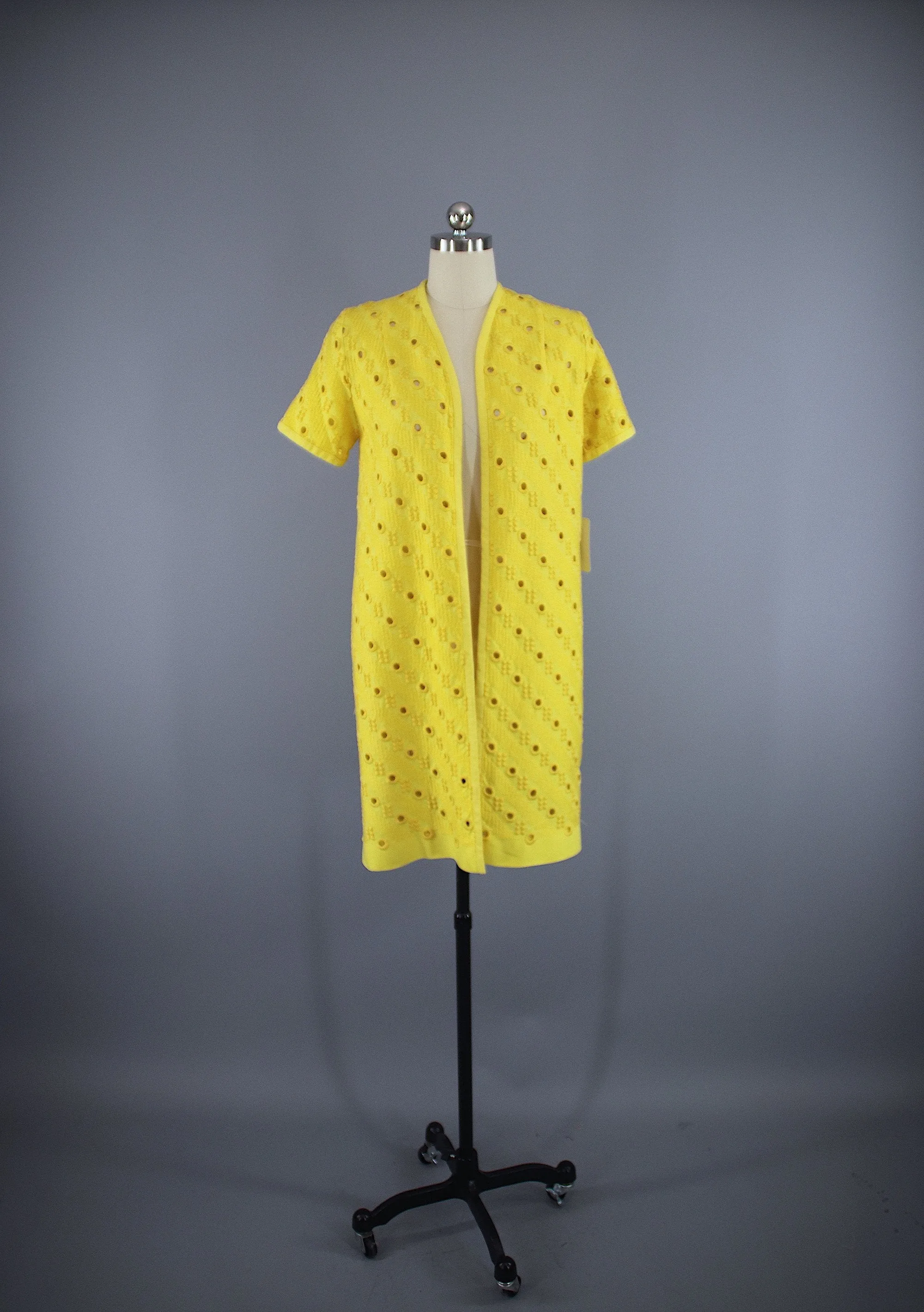 Vintage 1960s Yellow Linen Jacket / Edith Flagg