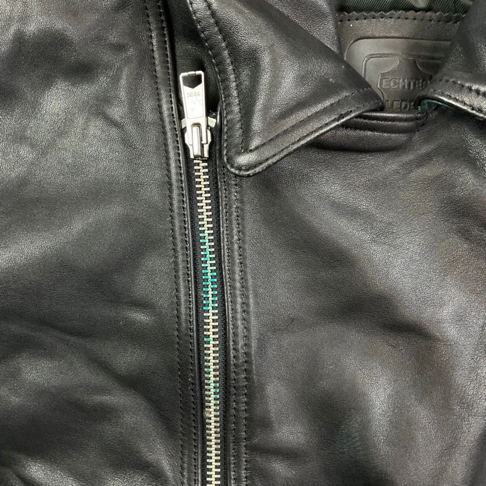 VINTAGE CROMWELL LEATHER MOTORCYCLE BIKER JACKET BELTED COAT PRE 60S TRIAL 38 S