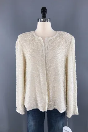 Vintage Pearl Beaded Jacket w/ Original Tag