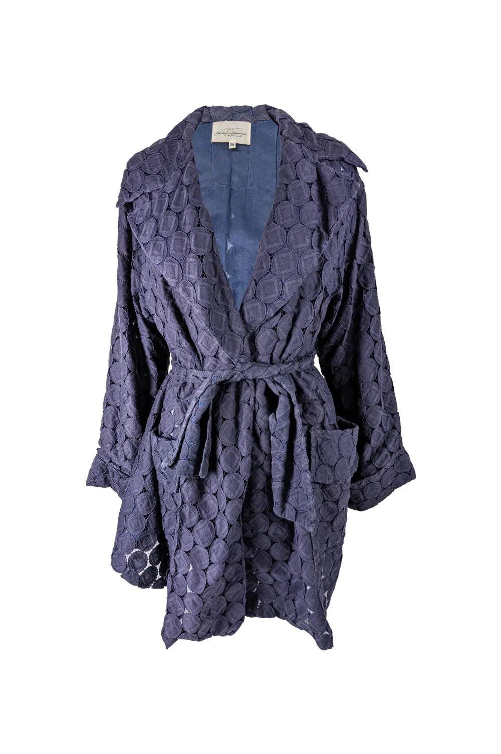 Vintage Semi Sheer Lace Cutout Opera Coat, S/S 1991