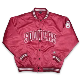 Vintage Starter Oklahoma Sooners Satin Bomber Jacket Large