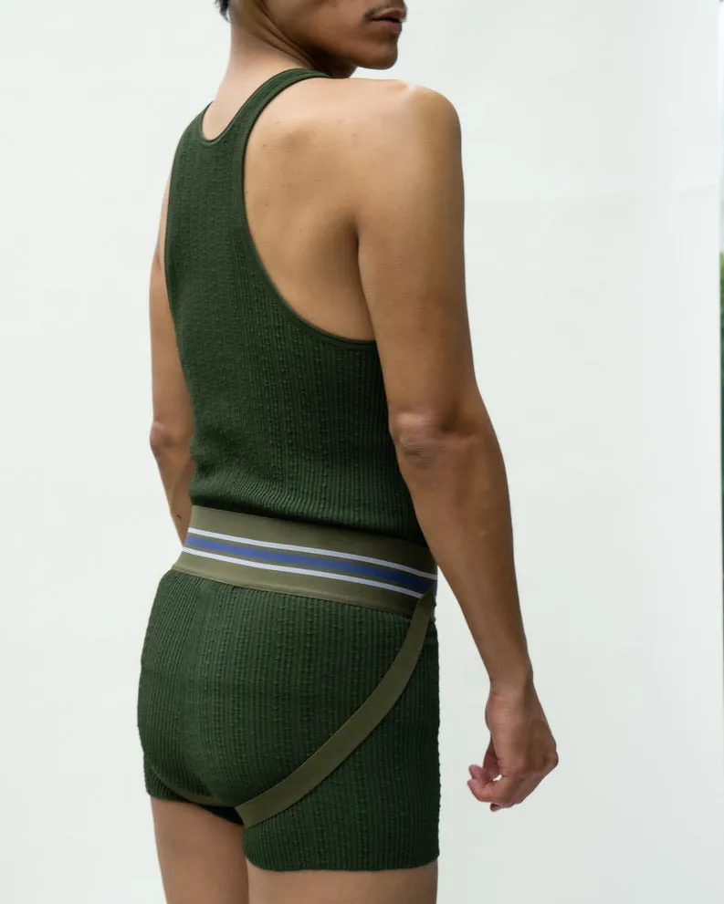 WALTER VAN BEIRENDONCK Jock Tank Green SS23