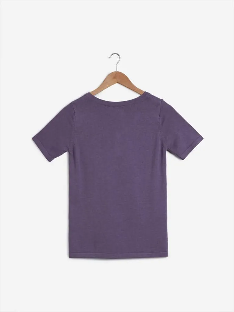 Wardrobe Purple Knitted Top