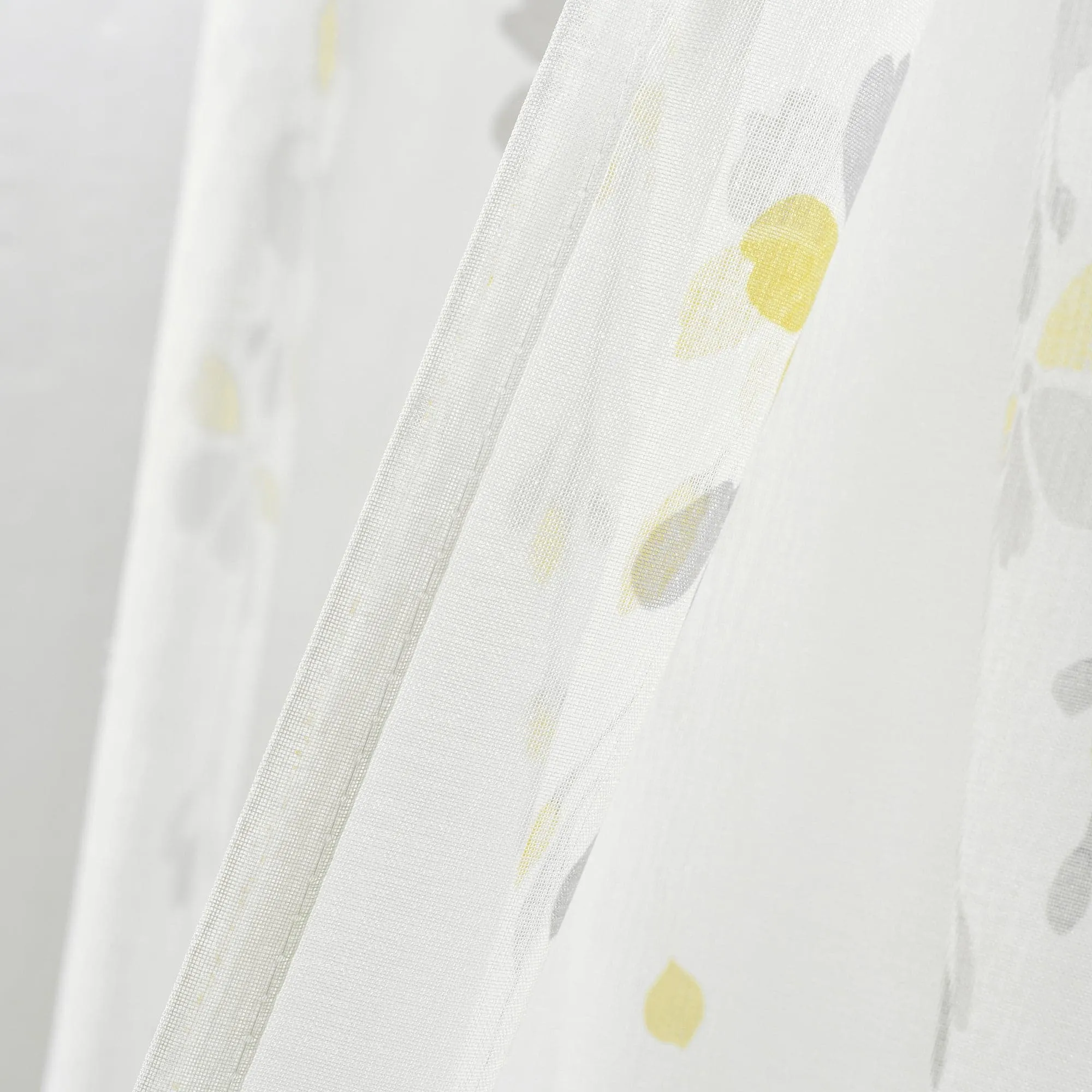 Weeping Flower Sheer Window Curtain Panel Set