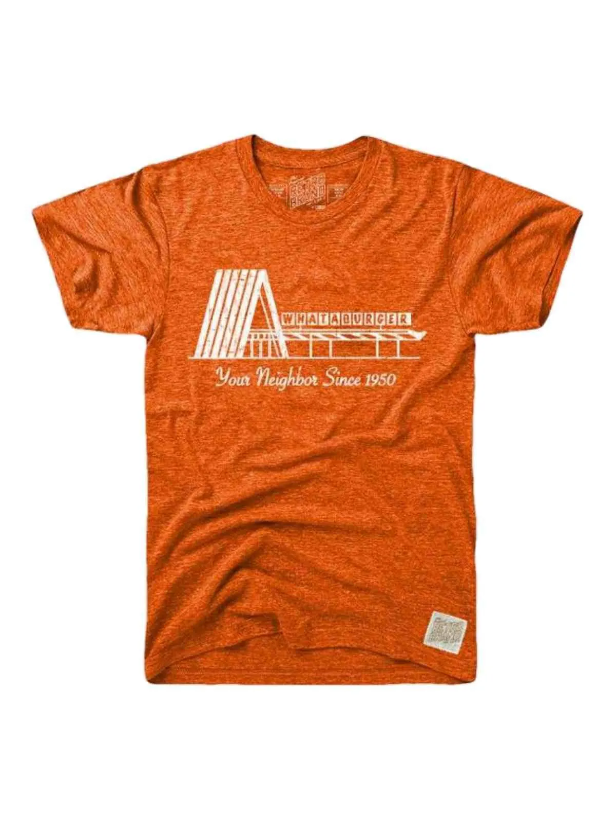 Whataburger Retro Brand Orange "Your Neighbor Since 1950" Tri-Blend T-Shirt