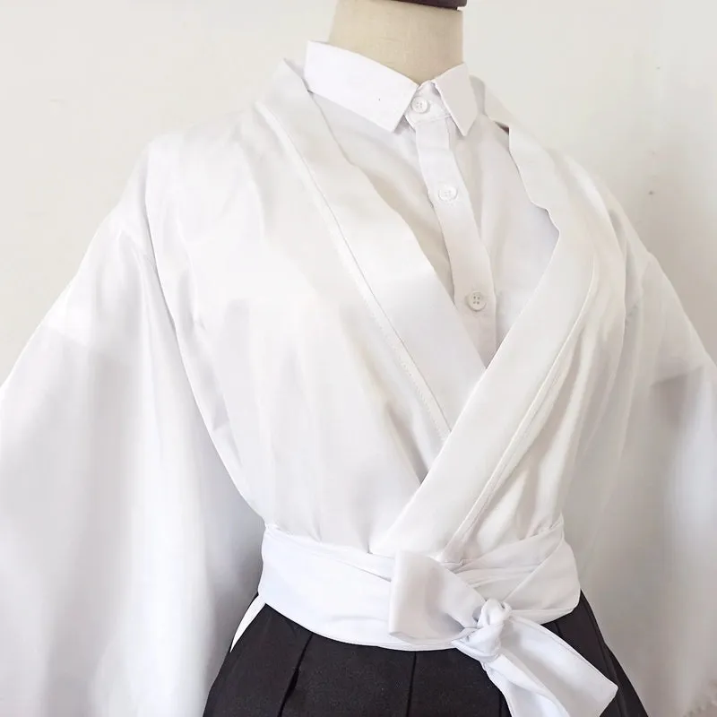 White and Black Hakama Set