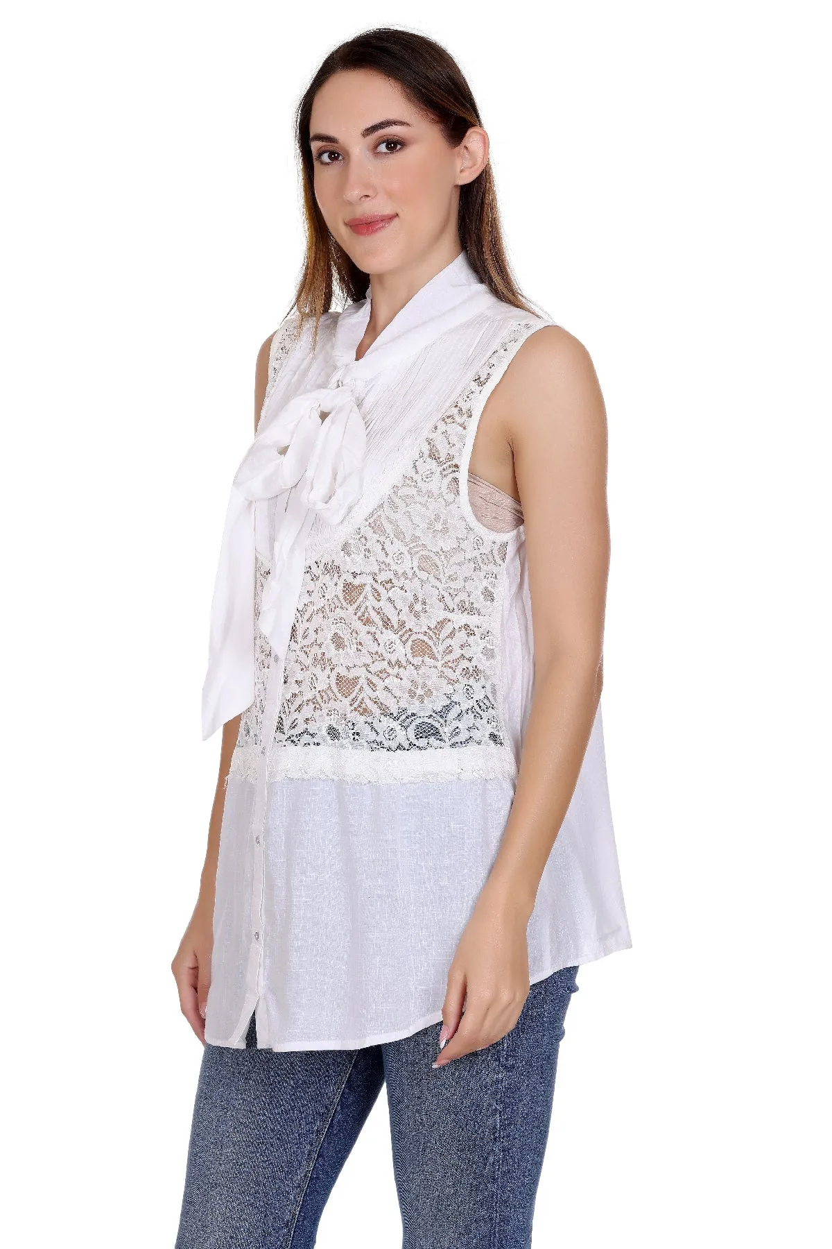 White lace top for summer