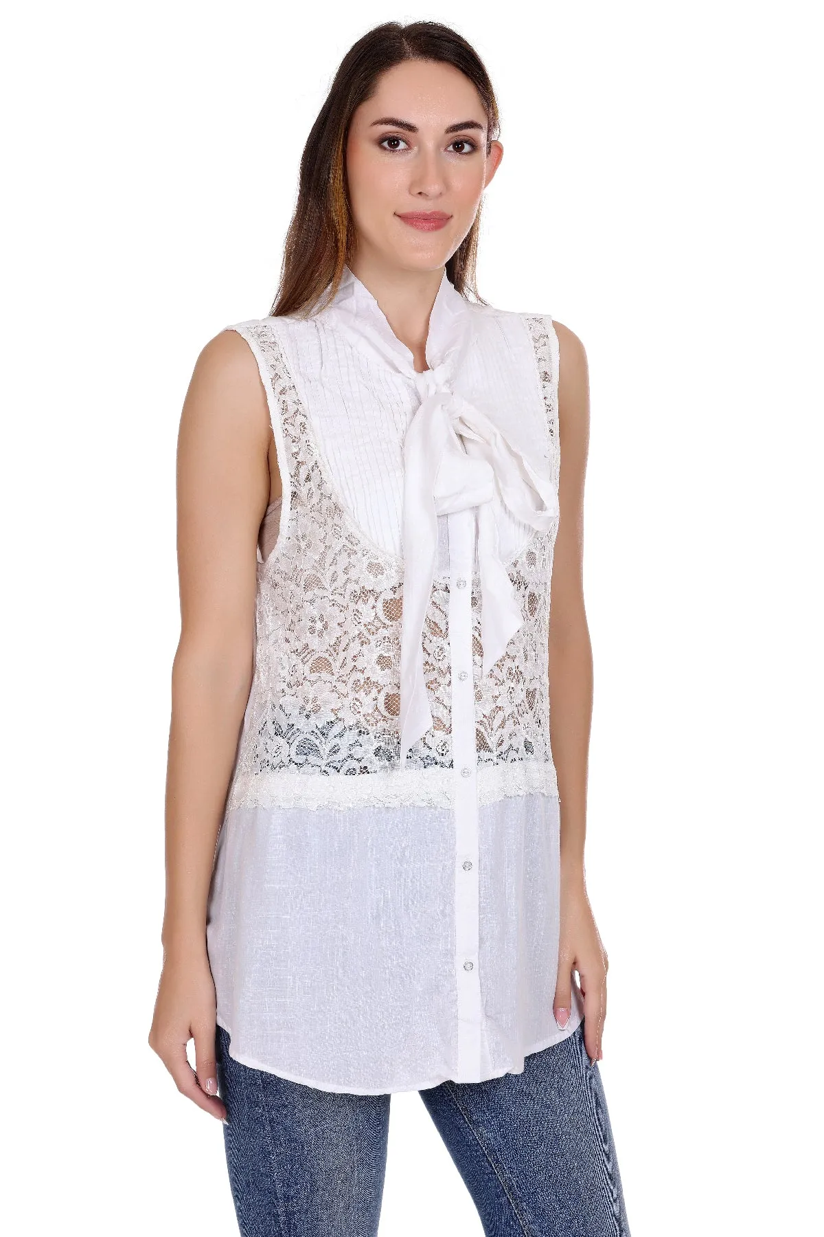 White lace top for summer