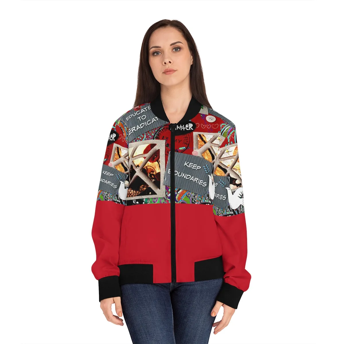 Women's Bomber Jacket (AOP) TIPS 4 LIFE