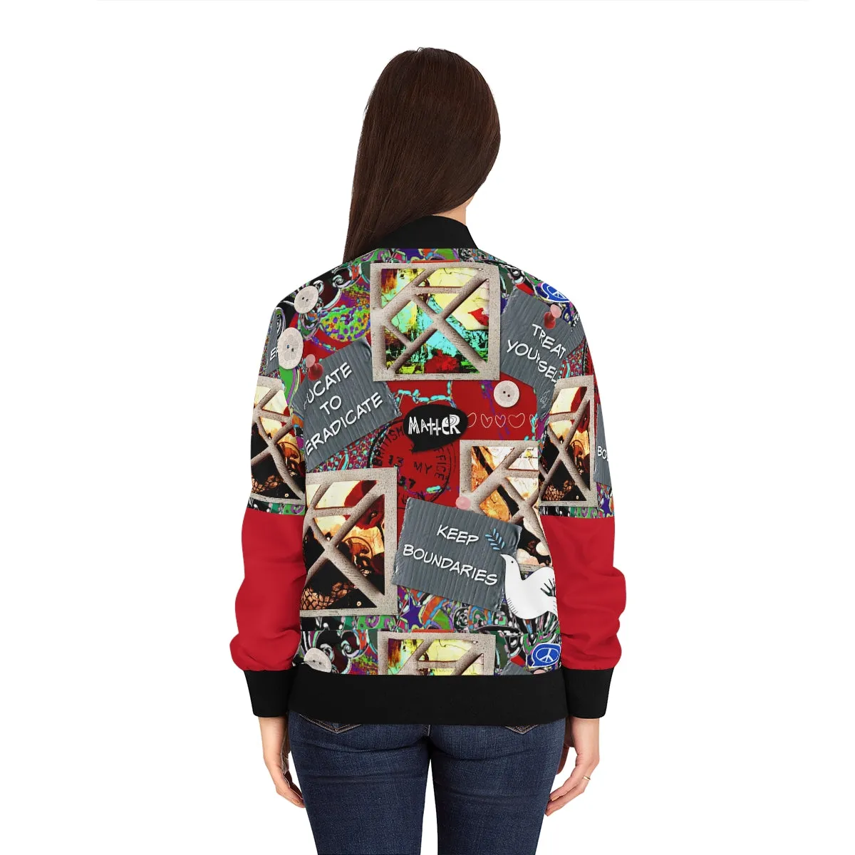 Women's Bomber Jacket (AOP) TIPS 4 LIFE