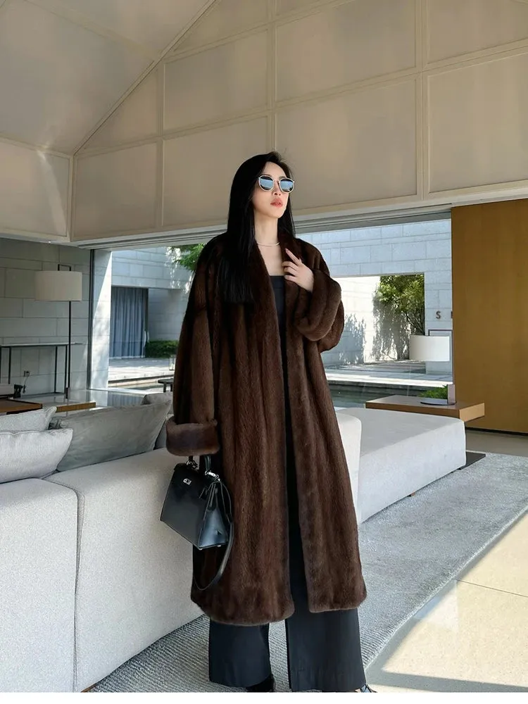 Women's Cozy Luxe Longline Faux Fur Coat