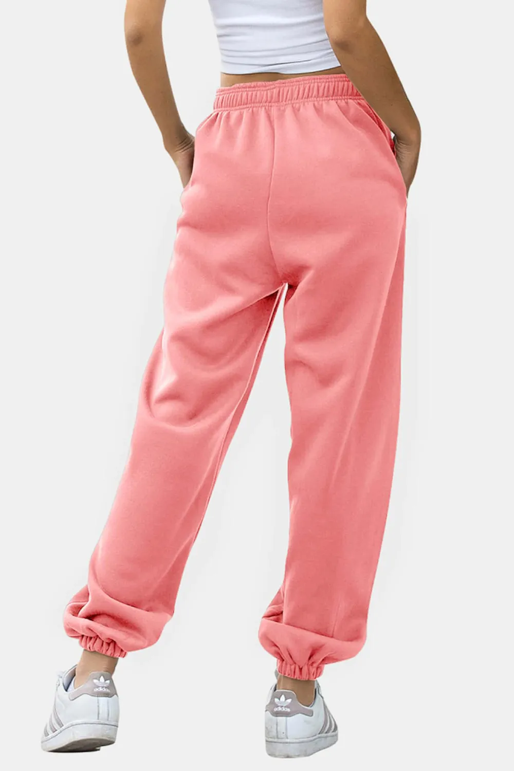 Womens FashionSweatpants Elastic Waist Joggers with Pockets