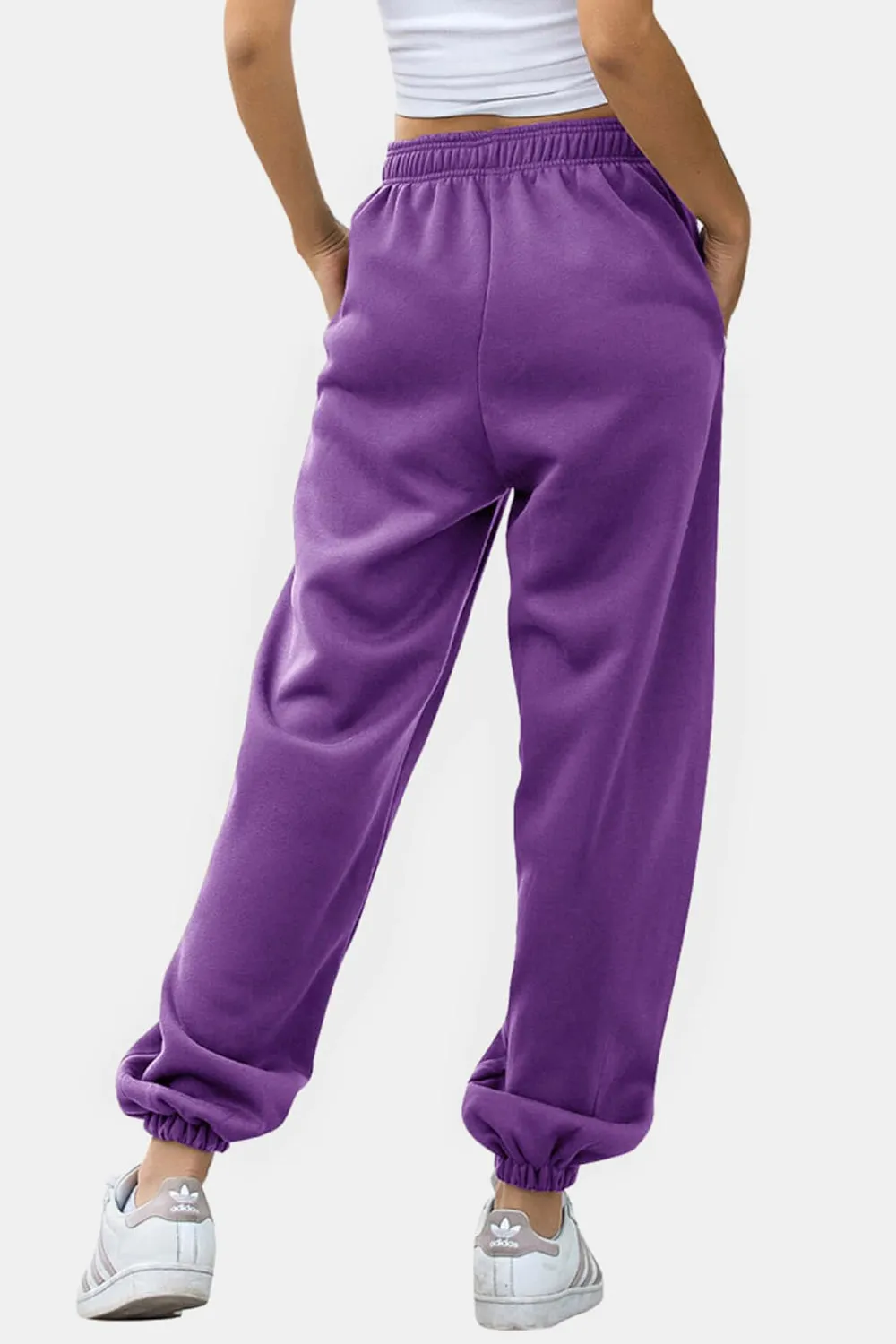 Womens FashionSweatpants Elastic Waist Joggers with Pockets