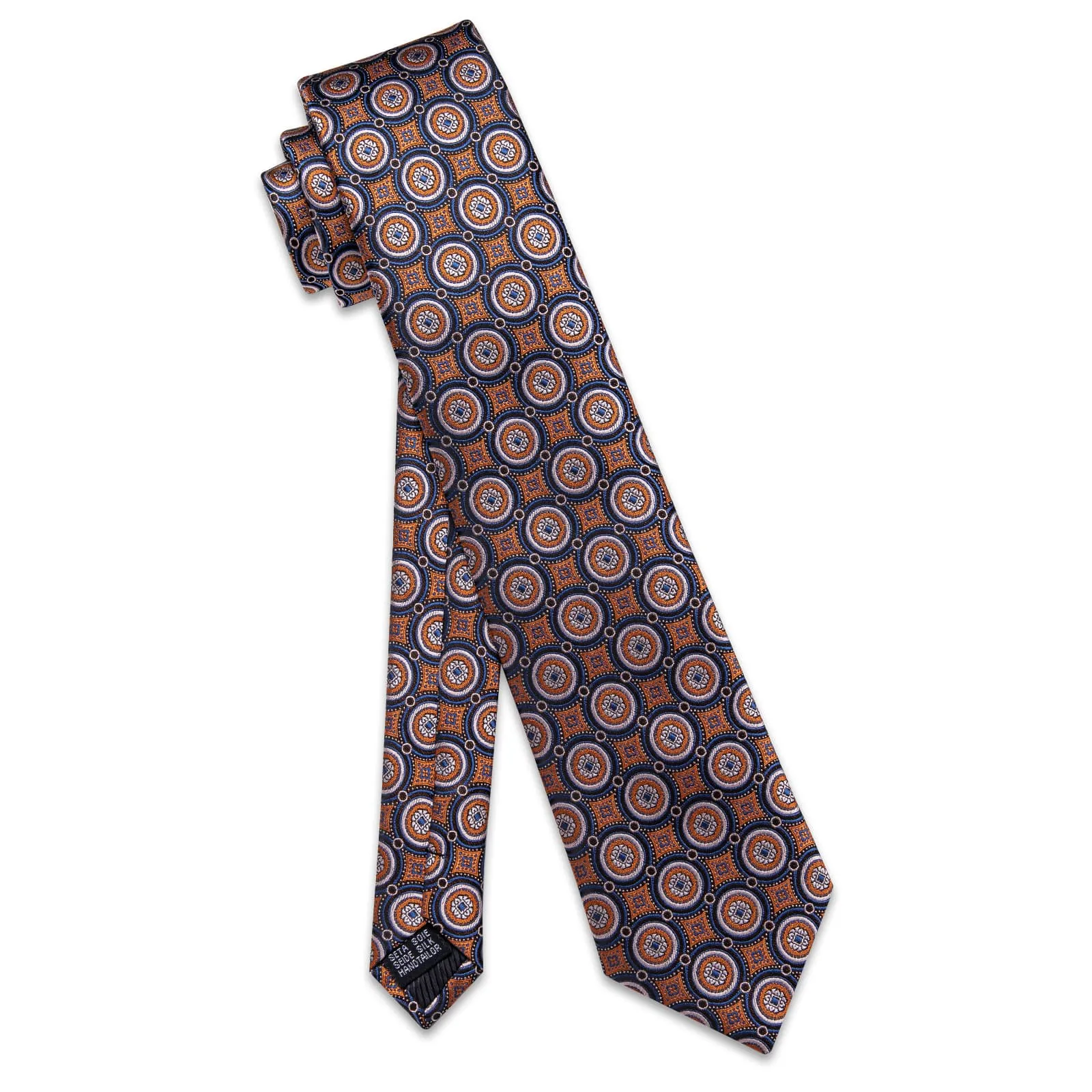 YourTies $19.5 Orange Tie Jacquard Men's Novelty Formal Regular Necktie Set