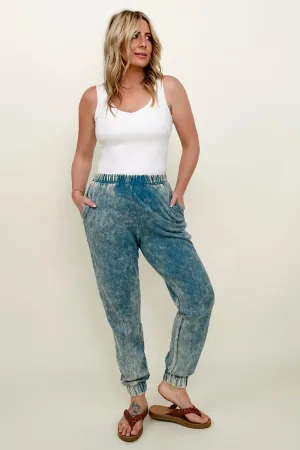 Zenana Acid Wash Jogger Pants with Pockets - 2 colors - Ships from The US