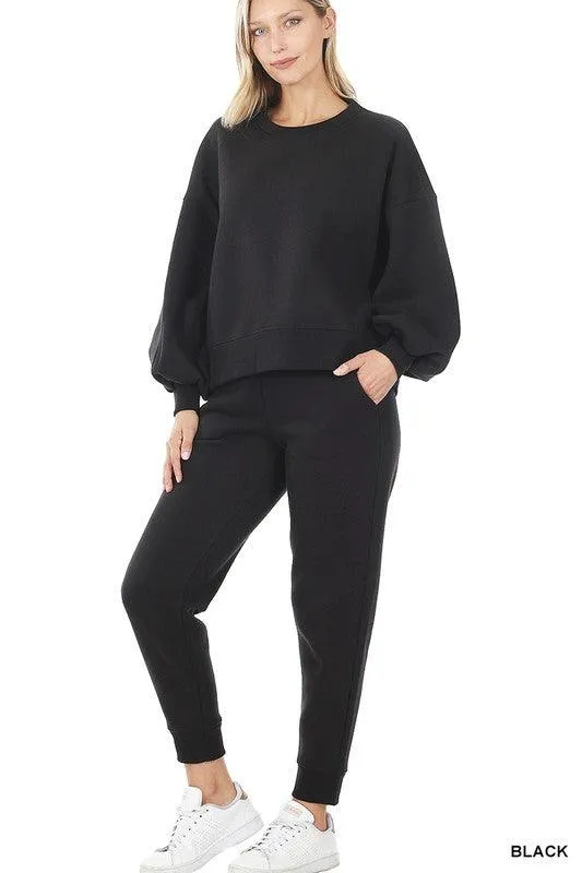 Zenana Sweatshirt and Sweatpants Set